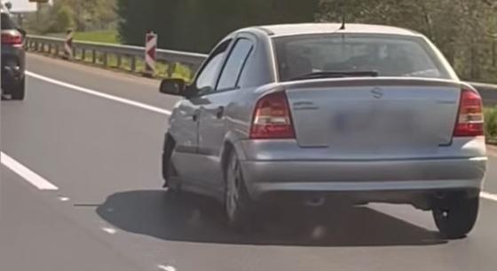 Egyik 100-zal a zebránál, a másik gumikerék nélkül az M3-ason – videón két életveszélyes autós