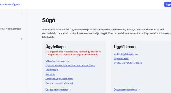 Nem megy a Központi Azonosítási Ügynök
