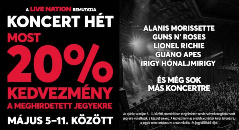 Guns N' Roses, Lionel Richie, QTSA, Billy Idol: május 5-11. KONCERT HÉT!