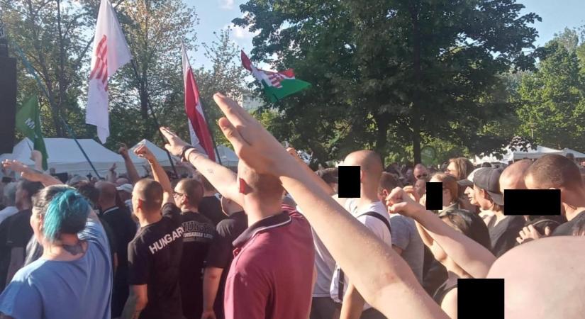 Újra villant a náci karlendítés és horogkereszt-tetoválás is a Mi Hazánk Mozgalom majálisán