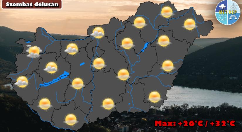Ma már 30 fok felett is mérhetünk, késő délutántól érkezhet zápor, zivatar
