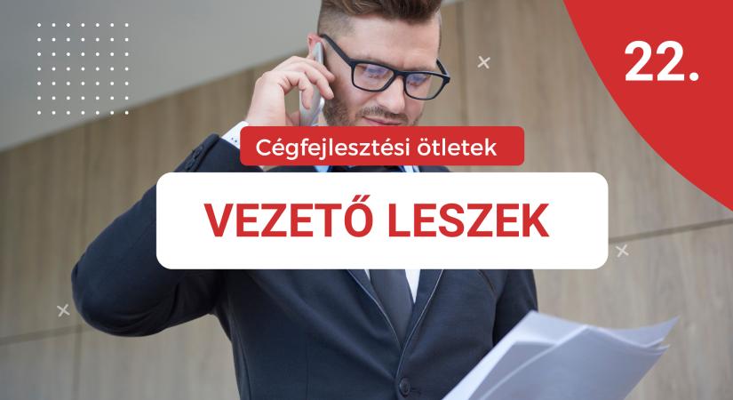Cégfejlesztési ötlet 22.: Vezesd a céged, ne csak dolgozz benne! Vezetői feladatok
