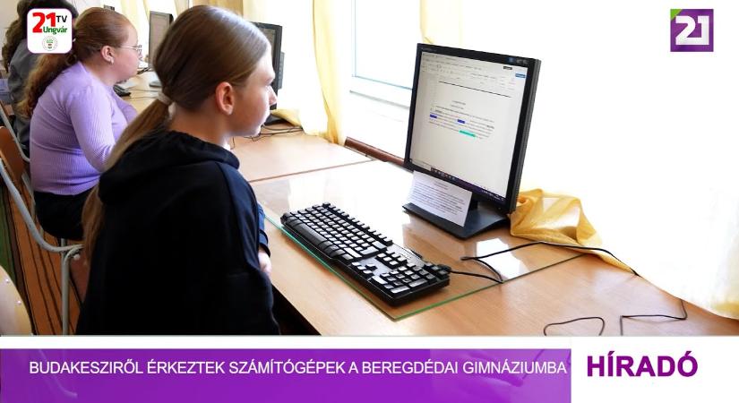 Budakesziről érkeztek számítógépek a Beregdédai Gimnáziumba (videó)