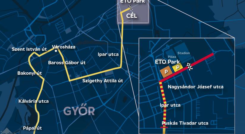 Tour de Hongrie: lezárások a győri szakasz mentén
