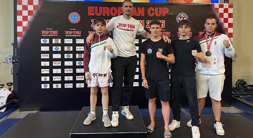 Bronzérmekig jutottak a debreceni kick-box reménységek a Zágráb Európa Kupán