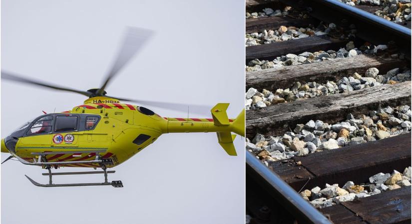 Vonatbaleset Tiszalökön! Mentőhelikoptert is riasztottak!