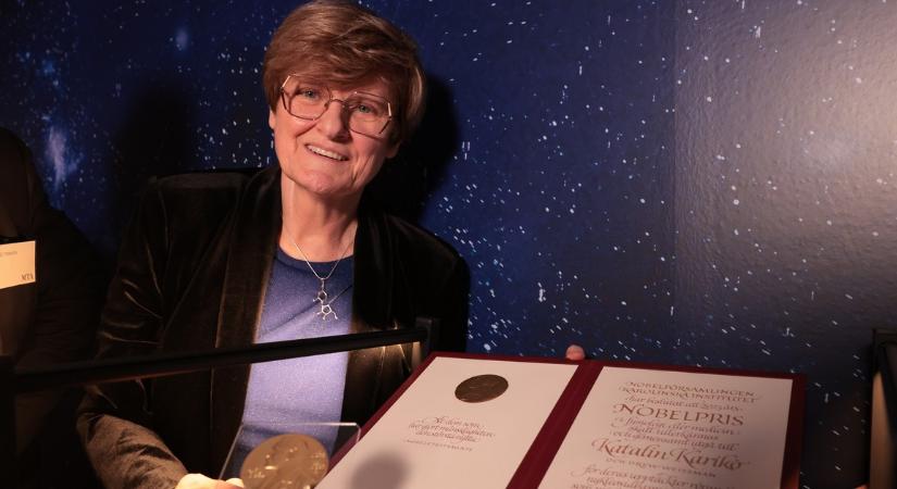 Mostantól bárki megnézheti Karikó Katalin Nobel-díját Budapesten – fotók