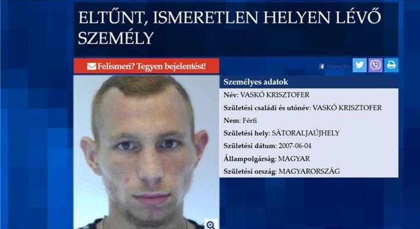 Kétségbeesve keresik a 17 éves taktabáji kamaszfiút, már speciális egységek is beszálltak