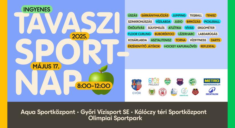 Ilyen még nem volt: Tavaszi Sportnap négy helyszínen Győrben!