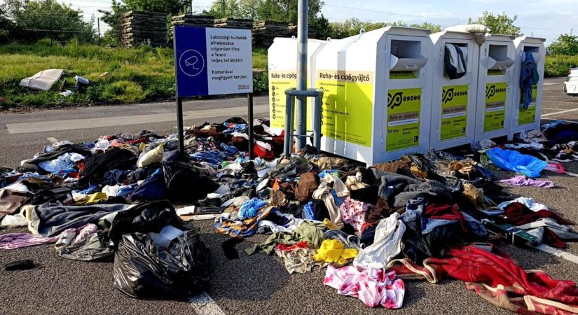 Mohu ruhagyűjtő konténer: szeméthegyek Dél-Budán, ki felel az áldatlan helyzetért – ezt jobb, ha tudják a turkálók