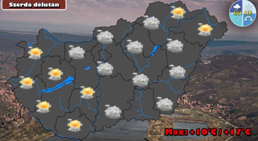 Szerdán is marad a borús idő