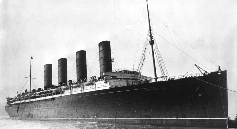 Száztíz éve süllyedt el a britek luxusóceánjárója, a Lusitania, egy német torpedó okozta a vesztét