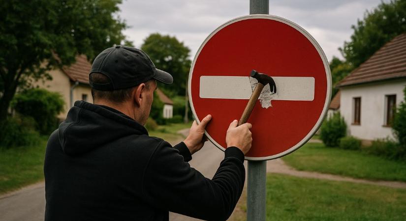 Minden táblát ledöntött a részeg iharosberényi pusztító