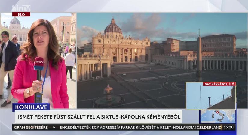 Ismét fekete füst szállt fel a Sixtus-kápolna kéményéből  videó