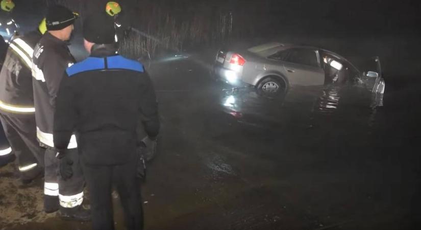 Videón, ahogy kihúzták a Dunából az Audit szombat este