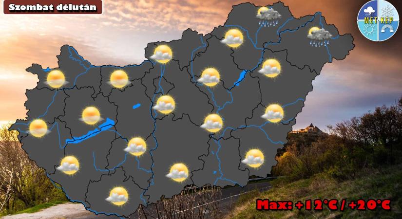 Gomolyfelhők zavarhatják a napsütés, délután északkeleten lehet záporeső