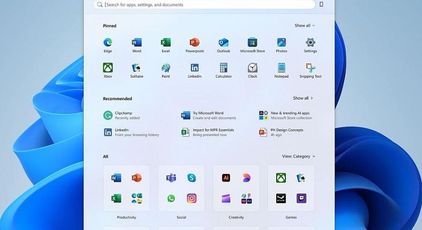 Microsoft: Új Start menüt kap a Windows 11 - és így terveztük meg azt