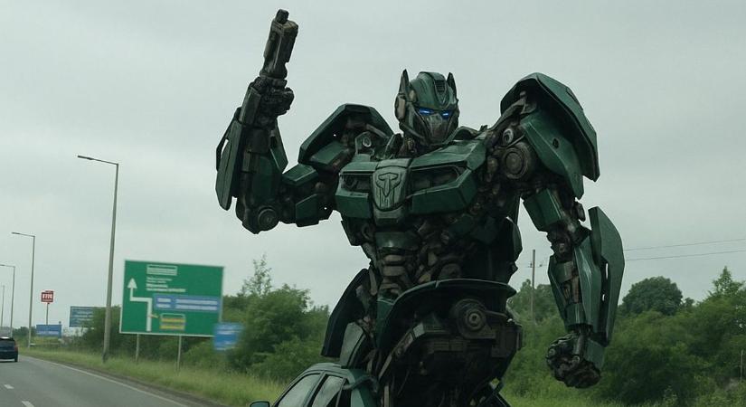 Támad a Transformers Pécsen: megszegte a KRESZ-t az űrlény (FOTÓK)