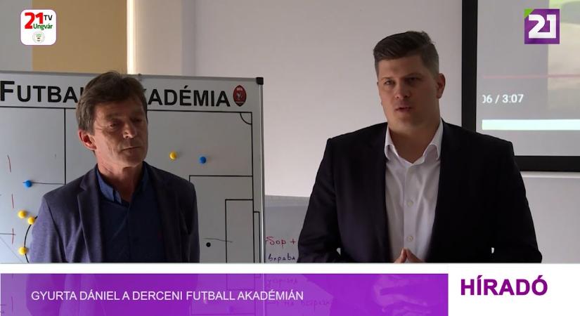 Gyurta Dániel a derceni futball akadémián (videó)