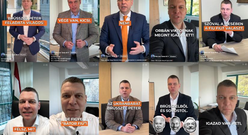 Menczer Tamás a Külügy fizetési listájáról, a minisztériumból osztja meg a Magyar Pétert pocskondiázó videóit