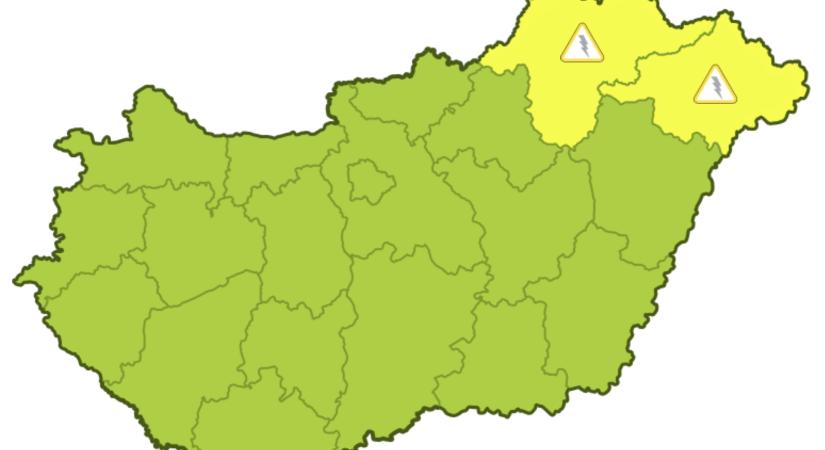 Északkeleten zivatarok zavarhatják meg a napsütést, figyelmeztetnek