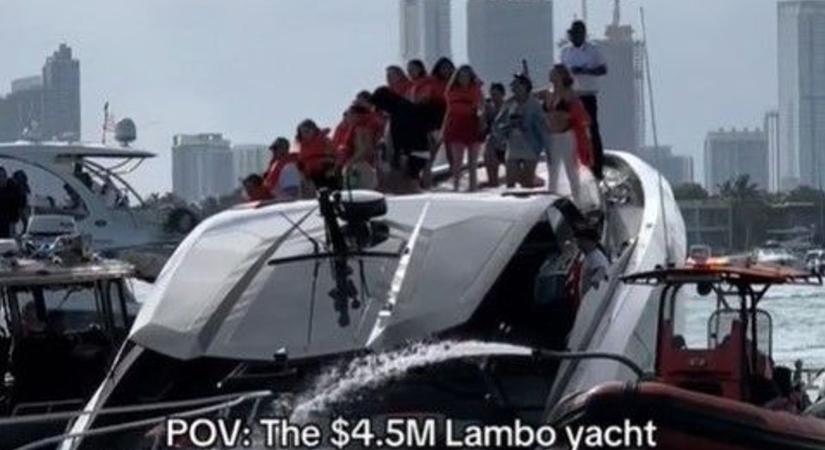 Majdnem elsüllyedt egy influencer-yacht Miaminál: 32 embert mentettek ki a vízből