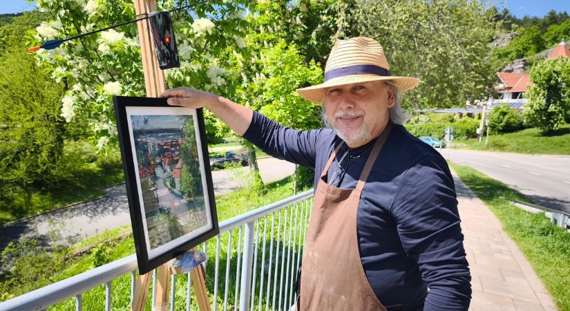 Mint Rippl-Rónai idején: utcára vitte műhelyét a kaposvári festő