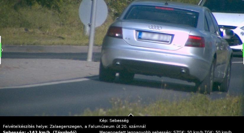 Életveszélyes mutatvány: extrém sebességgel repesztett egy Audi a zalai városban
