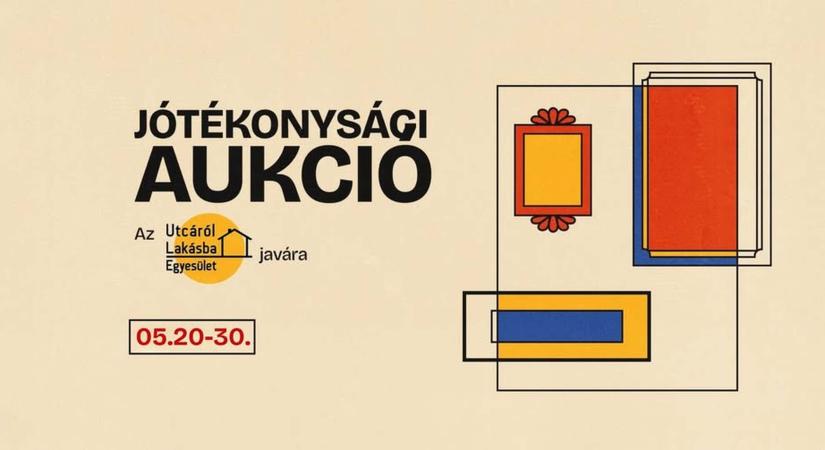 Jótékonysági aukció az Utcáról Lakásba! Egyesület javára