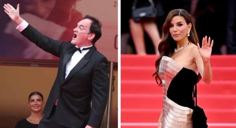 Szórakozott Tarantino, királynőként pózoló Eva Longoria – képeken a cannes-i filmfesztivál nyitánya