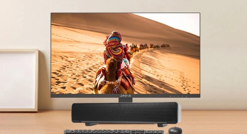 PC hangszóró és Lenovo monitor akcióban a TomTop oldalán