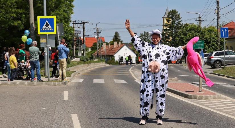 Így szurkolt a szuperboci a Tour de Hongrie-n
