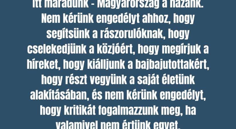 NYILATKOZAT – Feketelistákból még nem épült ország