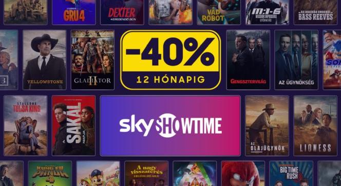 SkyShowtime 40%-os kedvezményt kínál a magyar előfizetőknek egy teljes éven át