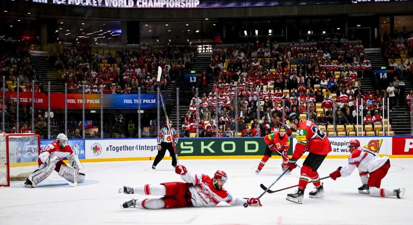 Elit hoki-vb: hiába a kétgólos előny, simán kikaptak a dánoktól Vincze Péterék