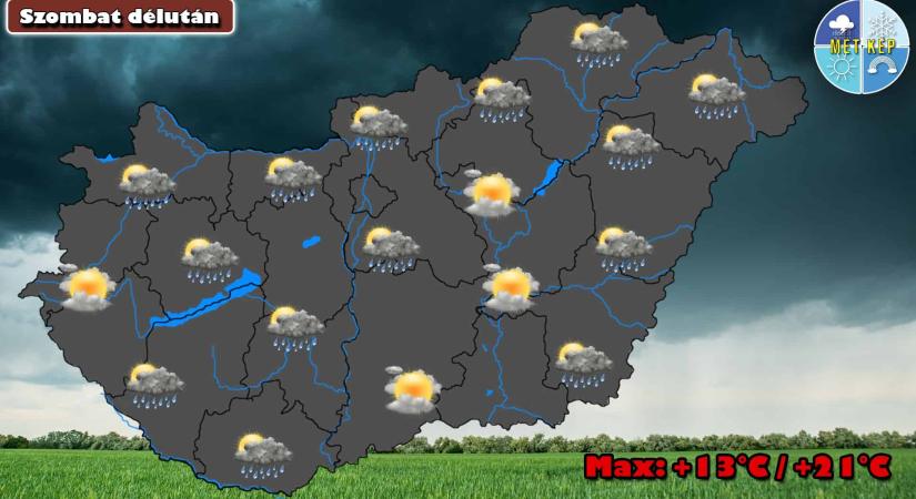 Szeles, záporos idő érkezik szombaton