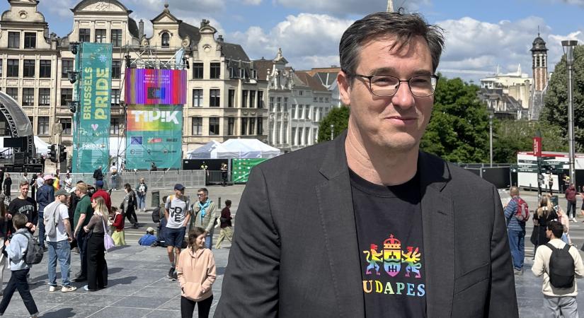Karácsony Gergely beszédet mondott Brüsszel Pride-on