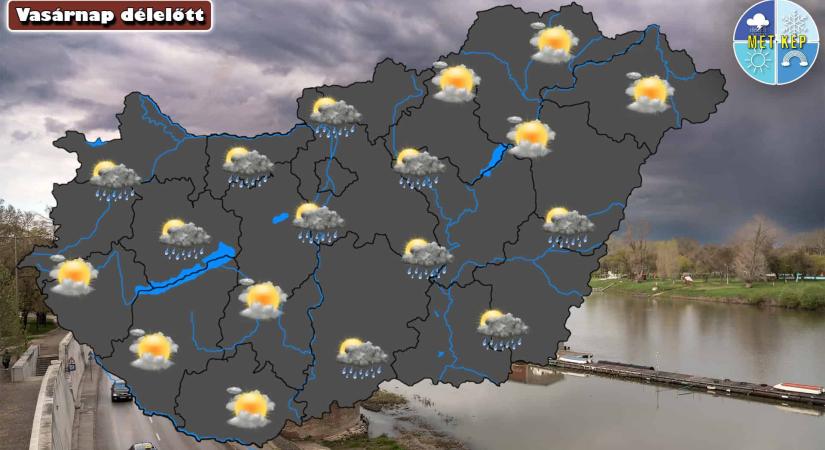 Változékony, hűvös idő zárja a hétvégét