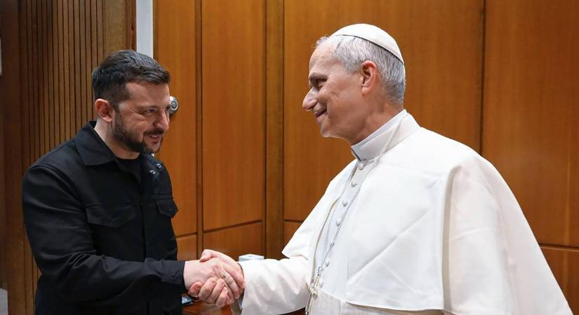 Ukrajna „mártíromságáról” beszélt XIV. Leó pápa, találkozott Volodimir Zelenszkijjel is