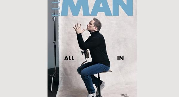 Geszti Péter az ELLE magazin első férfimellékletének címlapján