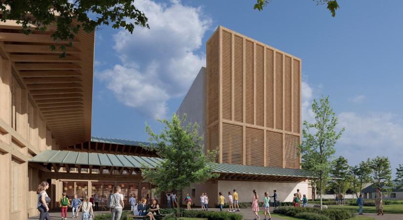 Tornácok hazája - A CAN Architects megvételben részesült terve a Szigetszentmiklósi Református Általános Iskola pályázatán