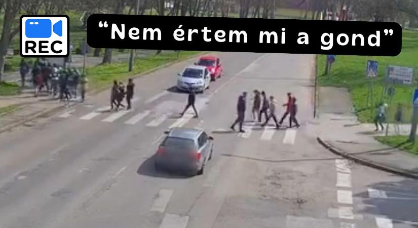 Nem értem, mi a gond – mondta, miután áthajtott a gyerekek között a zebrán