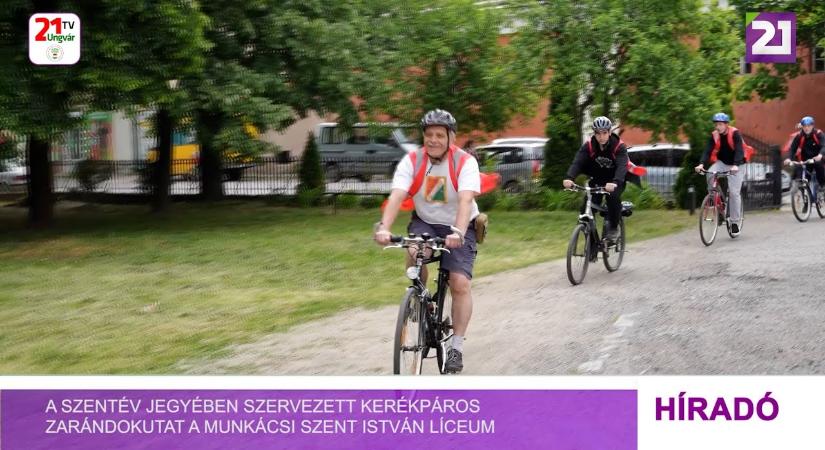 A szentév jegyében szervezett kerékpáros zarándokutat a Munkácsi Szent István Líceum (videó)