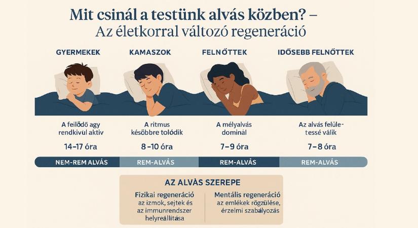 Mit csinál a testünk alvás közben? Így változik a szervezet önjavító képessége életkor szerint