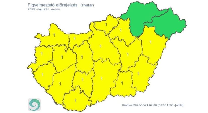 Az időjárás ma sem lesz kegyes: elsőfokú figyelmeztetést adtak ki