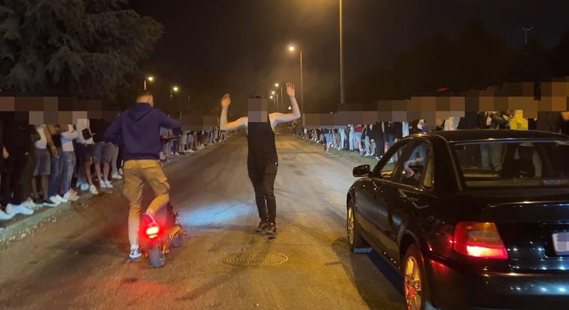 Illegális gyorsulási verseny: egymásnak estek az autósok és a helyiek Győrben