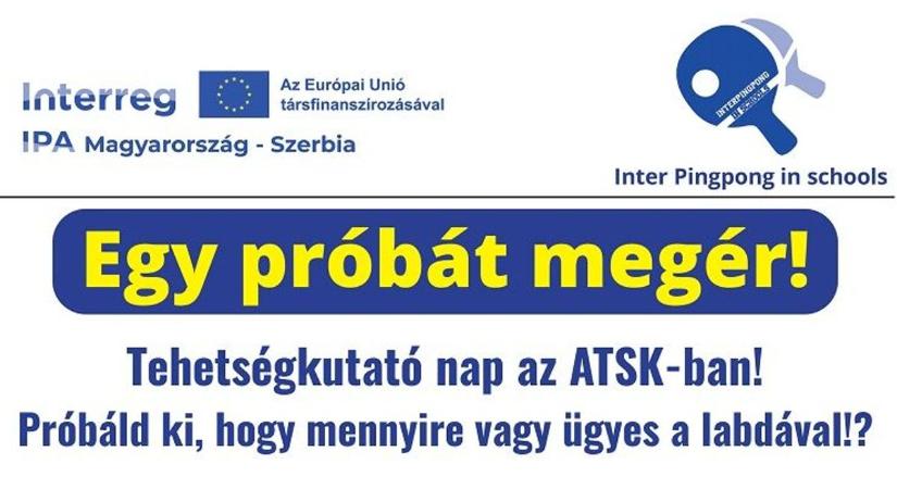 Az Asztalitenisz Sport Klub Szeged tehetségkutató napot tart az „Inter Pingpong in schools” projekt keretében alsós diákoknak!