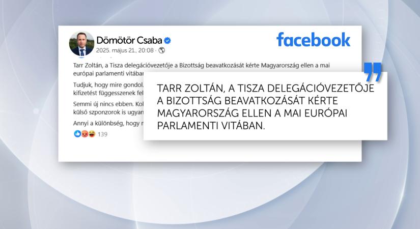 Tarr Zoltán a bizottság beavatkozását kérte hazánk ellen az európai parlamenti vitában