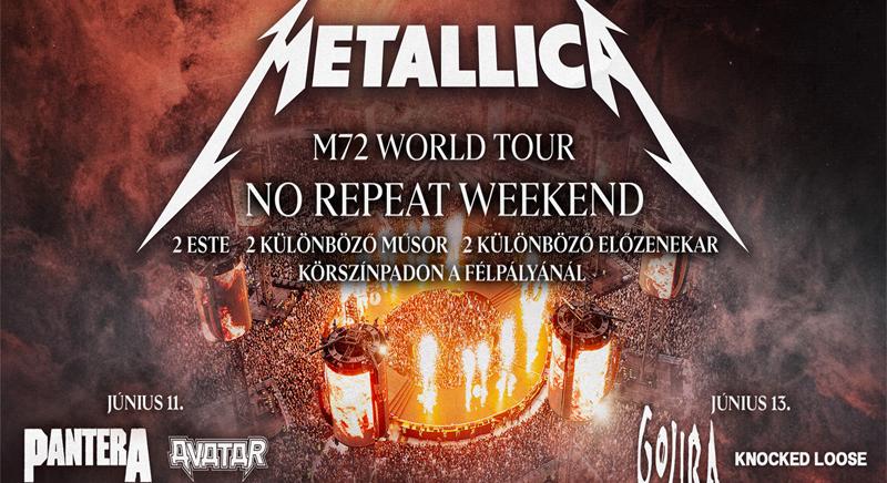 METALLICA dupla koncert Budapesten, 2 nap, 2 műsor, körszínpad, Puskás Aréna
