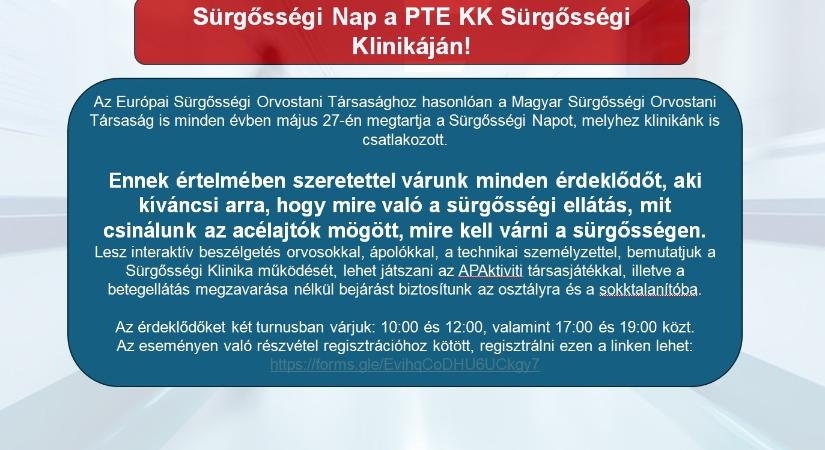 A tévhitek eloszlatására is vállalkoznak a pécsi sürgősségin